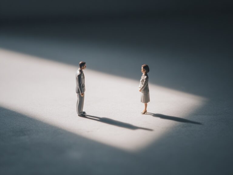 two toy workers, moody lighting