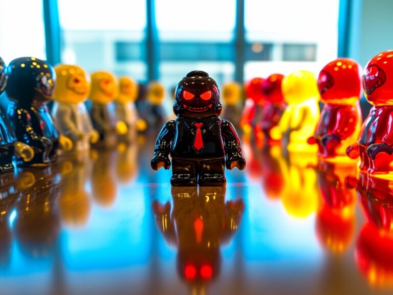 Photo of toys. One looks like an evil colleague out to get you