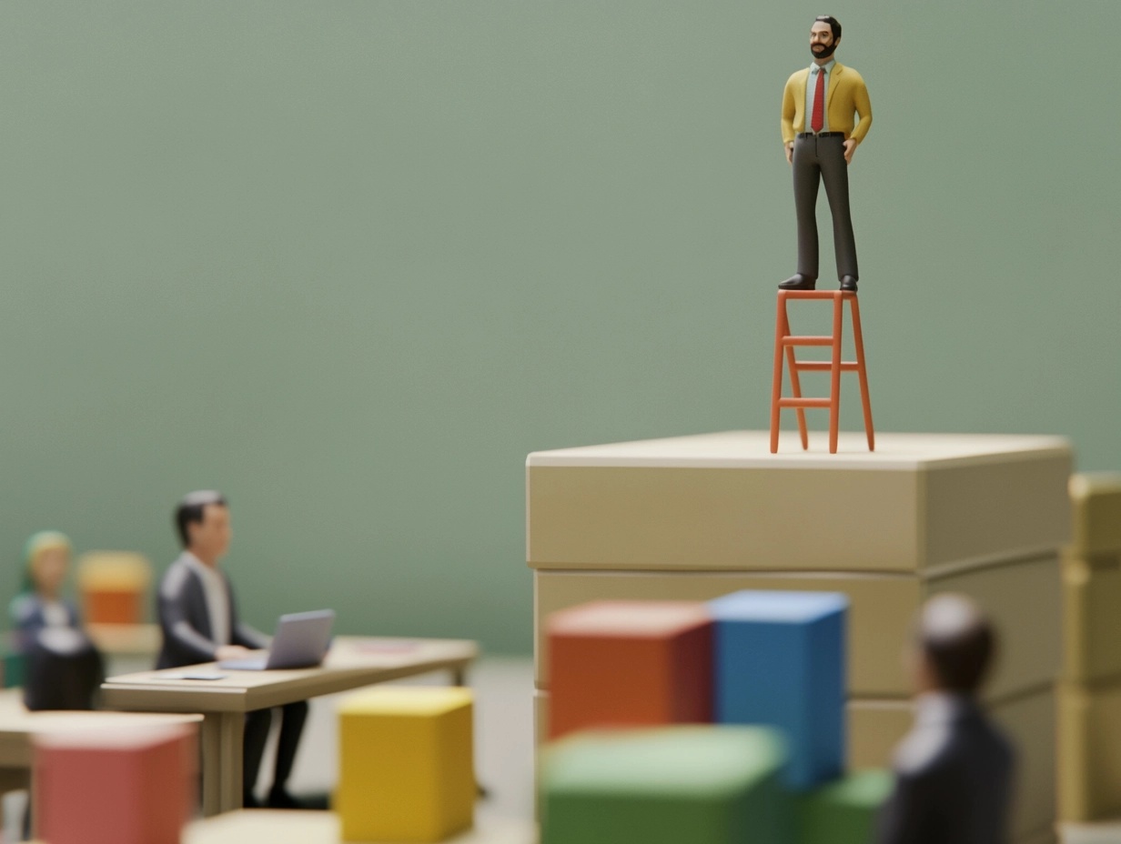 figurines in an office