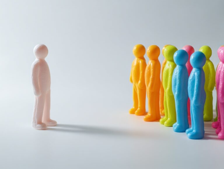 Toy figures, the one to the left is a leader, the rest the team