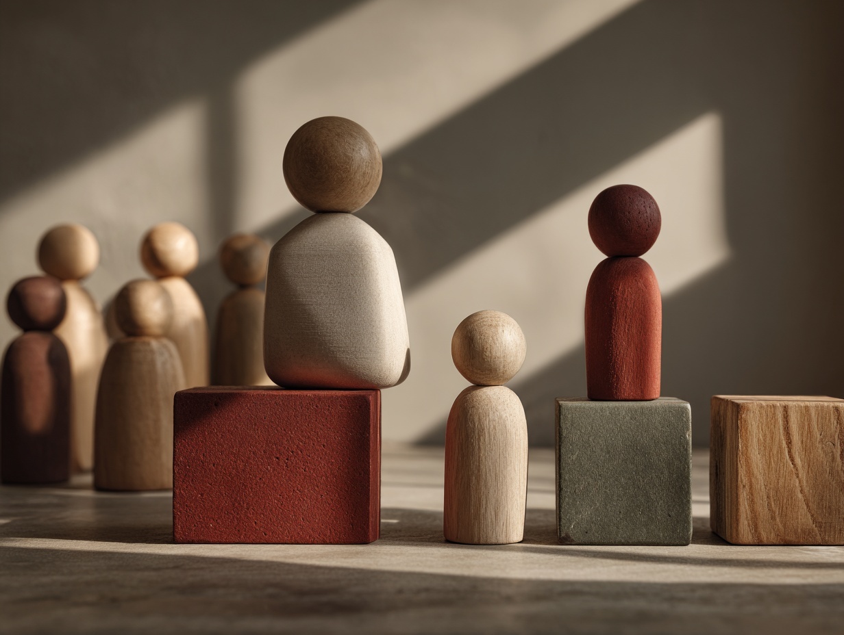 toys arranged in a way to show leadership