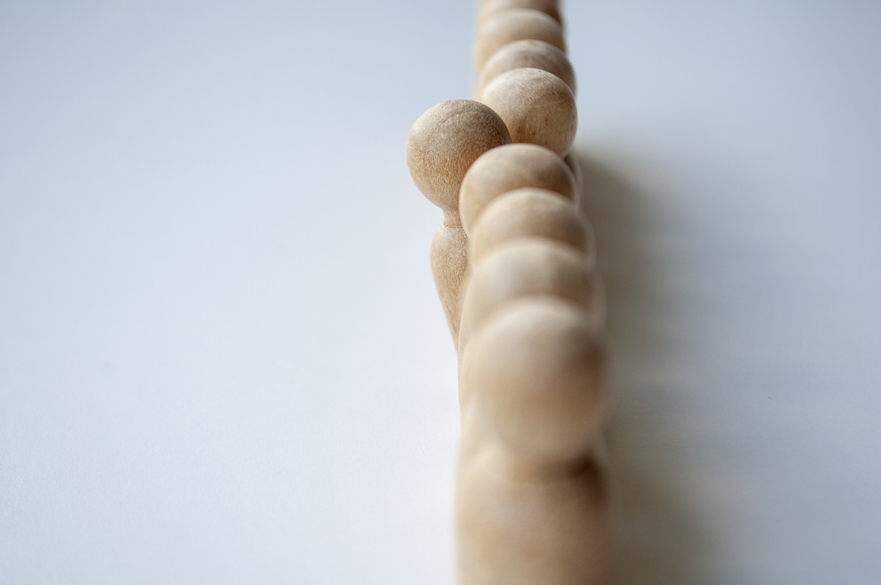 A wooden peg stood out to speak out, representing courage
